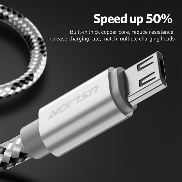 USLION Micro USB Cable for xiaomi 6 xiaomi redmi note 5 pro 4x Fast