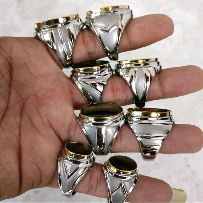 cincin pria ring model doff iras tanpa sambungan mata