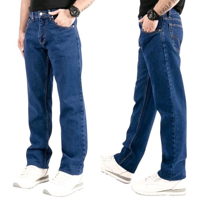 Lea Clothing Co. Celana Jeans Pria Premium 606 Regular Fit Denim Tebal Halus Size 28-38 Kualitas Ter