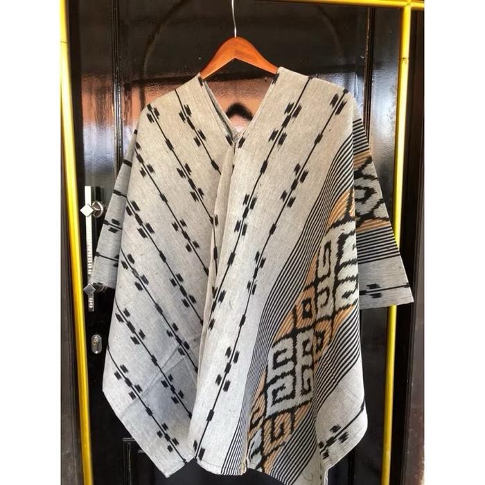 Batwing tenun etnik outer blazer wanita