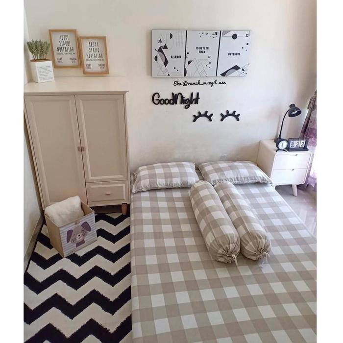 SPREI AESTHETIC MOTIF KOTAK EMELY SPREI HOMEMADE  SEMUA UKURAN