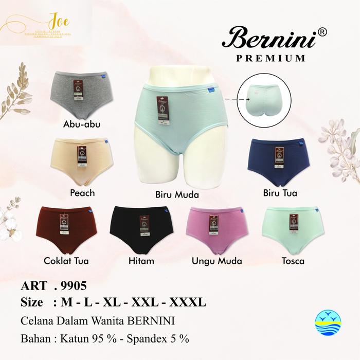 CD Wanita BERNINI 9905 Karet Elastis Model Mini / Pakaian Dalam Seamless