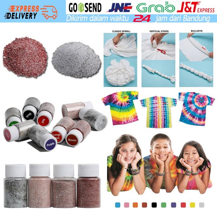 20G Pewarna Tie Dye Kit / Pewarna Celup Tie Dye Baju Tekstil / Bubuk Celup Dasi Pigmen