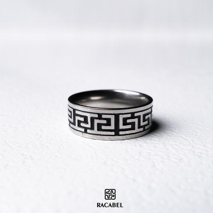 STOK TERBATAS Racabel Astec Ring - Cincin Pria Wanita Titanium Elegan Anti Karat Asli Original