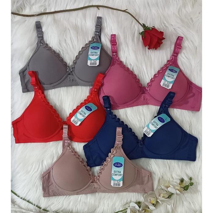 Bra Fashion Wanita BH Busa Tipis Tanpa Kawat / Piaoli 395