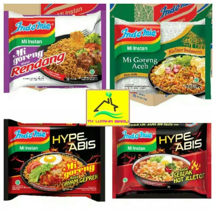 1dus 40 Pcs - Indomie All Varian Campur (Rendang,Aceh,Geprek,Soto,Bawang,Kari,Seblak,Ay Special)