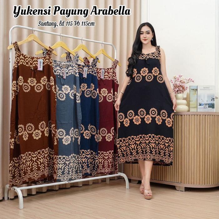 Daster Yukensi Tanpa Lengan Bahu Karet Rayon Panjang Premium Batik BSF