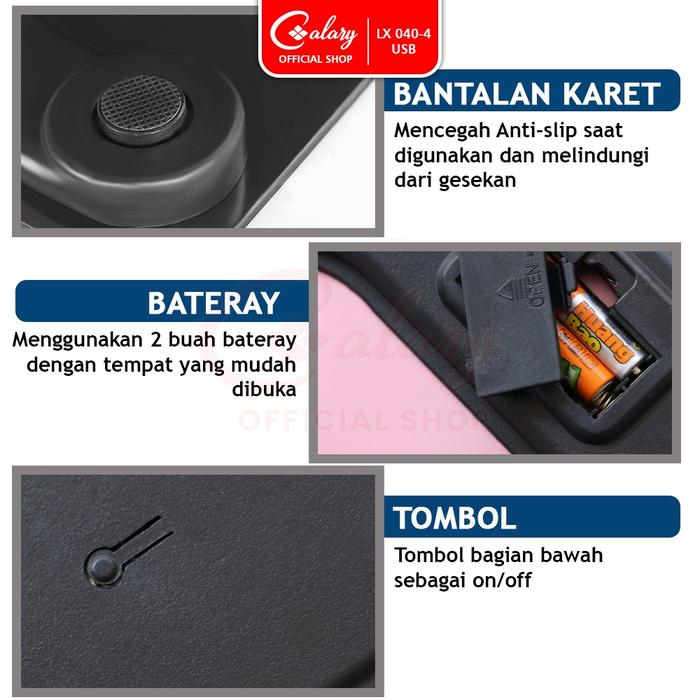 SPEEDS Timbangan Badan 26x26cm Pengukur Lemak Digital Berat Badan Dewasa Hitam Polos 180 KG 040-4