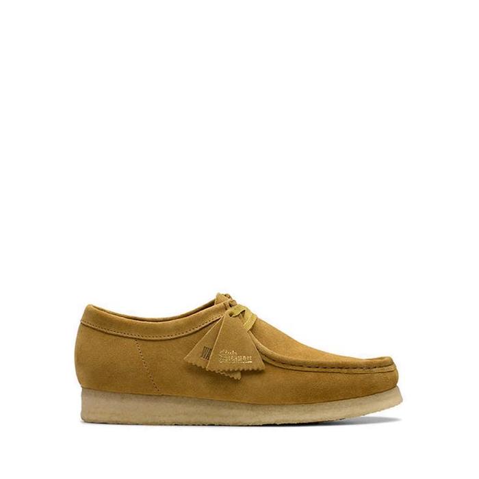 CLARKS Men's Loafers Shoes Wallabee Suede Sepatu Loafers Pria Original - Oakmoss
