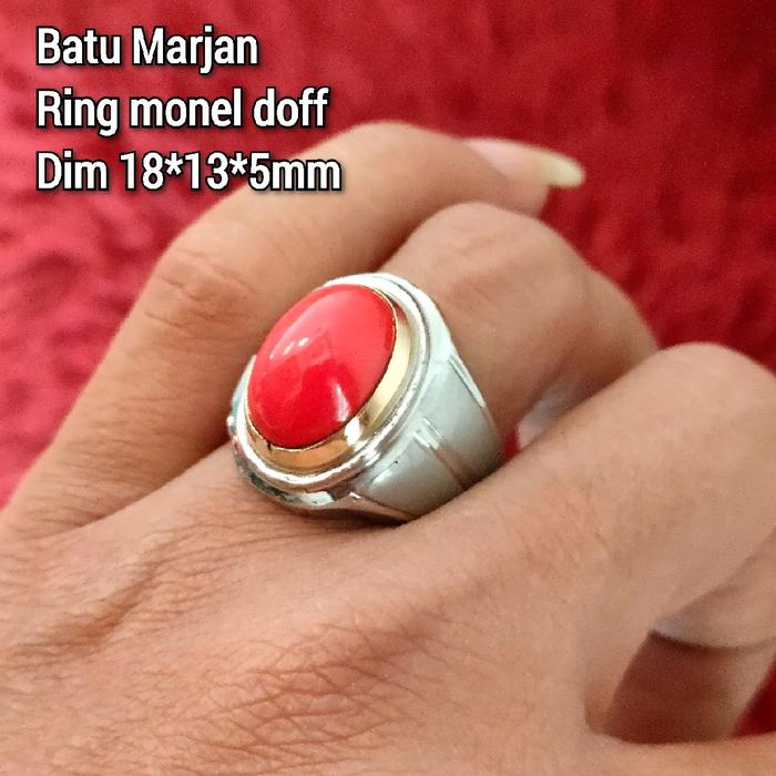 CINCIN PRIA MARJAN RING MONEL DOFF TANPA SAMBUNGAN IRAS