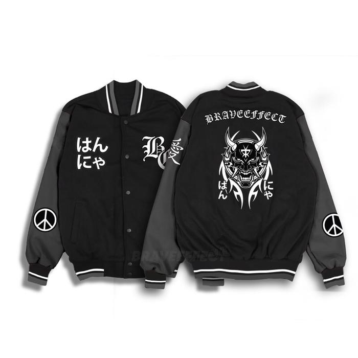 (NEW ARTICLE) BRAVE EFFECT Varsity Jacket Jaket Varsity Vintage Pria Wanita Premium High Quality Dis