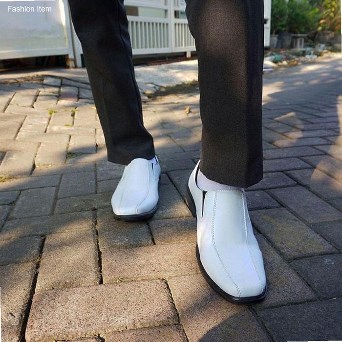 Sepatu pantofel pria warna putih sepatu pantovel dinas cowok pantopel putih pria | Hot Item
