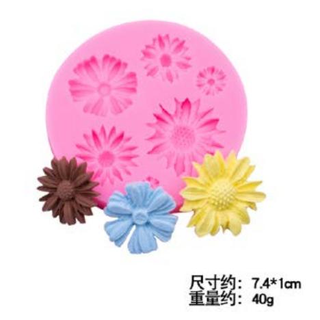 Cetakan Silikon Bunga Matahari Fondant Dekorasi Kue Icing Sunflower