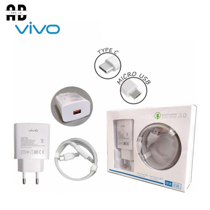 ABS - Charger Vivo Qualcomm Z1 Pro S1 Y19 Dual engine Fast Charging Original Micro Casan Usb