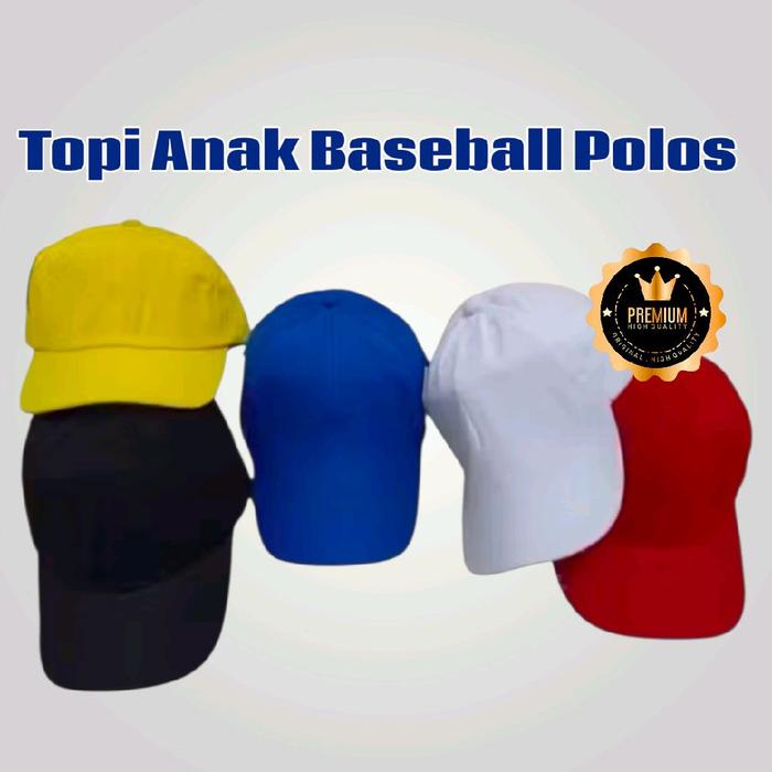 Topi Anak Baseball Polosan - Topi polos - Topi Anak - Topi Baseball Anak