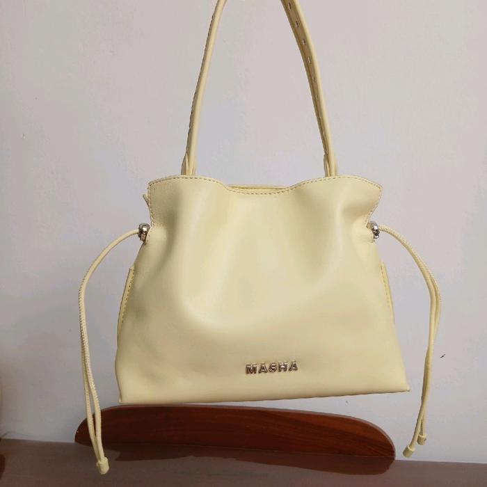 Tas Serut Warna Kuning Lemon Dari Brand MASHA Tas Jinjing Unik kd 268