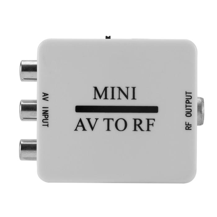 AV To RF Video Converter Mini Adapter Box Support RF 67.25/61.25MHz