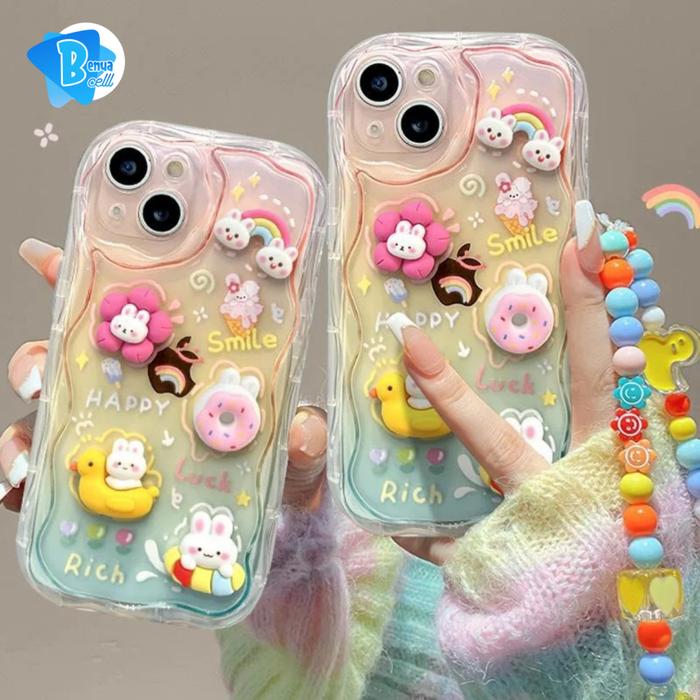 SS868 Softcase silikon 3D caracter Happy rich smile colourfull For IPHONE 6+ 7 7+ 8+ X XS XR 11 12 1