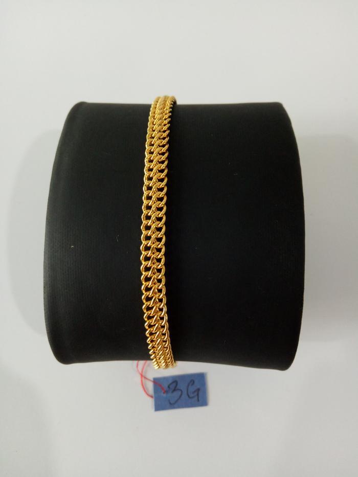 GELANG EMAS ASLI MODEL HARLEY KADAR 875 BERAT 2.9 -3.1 GRAM