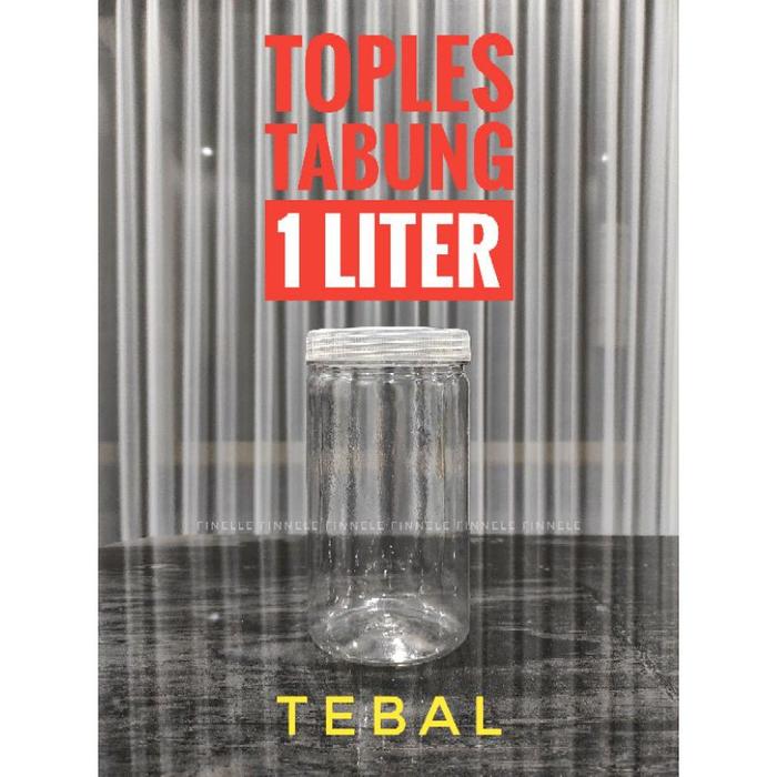 Is 45 Pcs Free Kardus Toples Tabung Silinder Liter 1000 ml Plastik Kue Snack