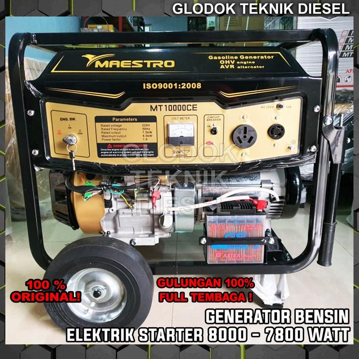 Maestro Genset Bensin 8000 7800 Watt Gasoline Generator 10 Kva Open MT 10000 CE MT10000CE ORIGINAL T