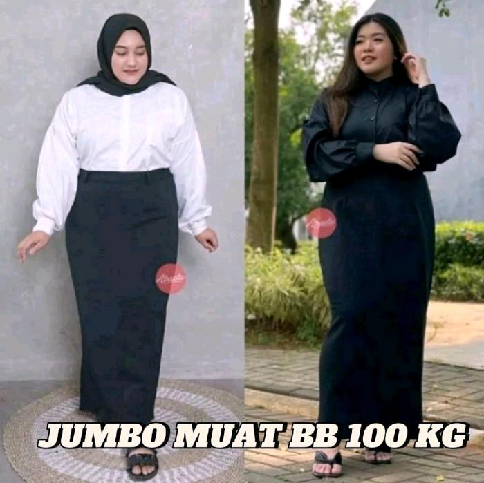 ROK WANITA JUMBO SPAN PANJANG SCUBA LATEX TEBAL MUAT BB 100 MELAR SCUBA LATEX Tebal Dewasa Karet Ker