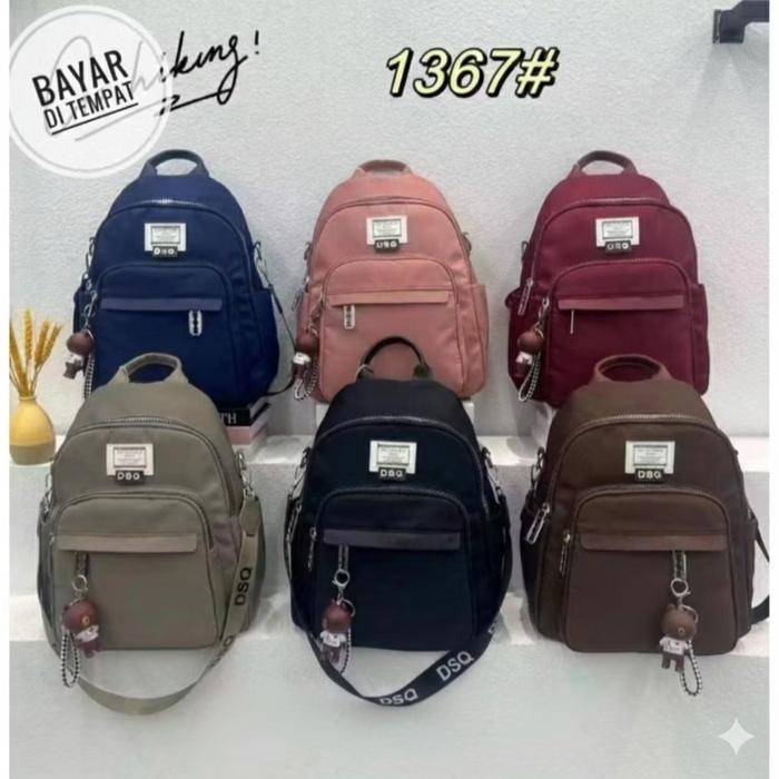 BEST SELLER !!! Tas wanita RANSEL DSQ 1367# parasut Nilon terbaru... Backpack