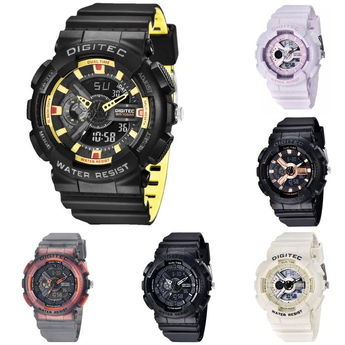 Jam Tangan Digitec Wanita BDA-4020T DA-4020T DG-4020T Digital Rubber Original Garansi Resmi