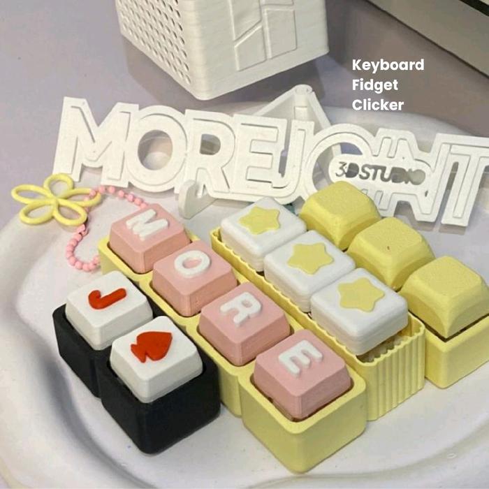 Keyboard Fidget Clicker 3D Printed Fidget Toys Custom Nama