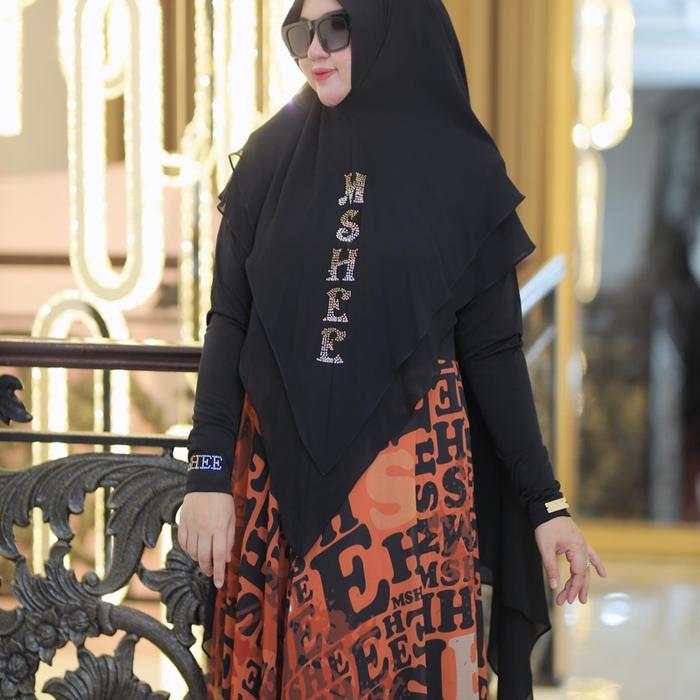 Mshee Ziva set khimar dress printing