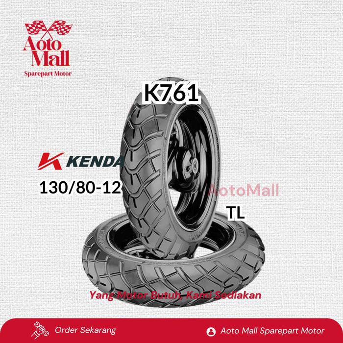 Ban Kenda K761 Motor Matic Tubeless 130/80 Ring 12 Medium Compound Original