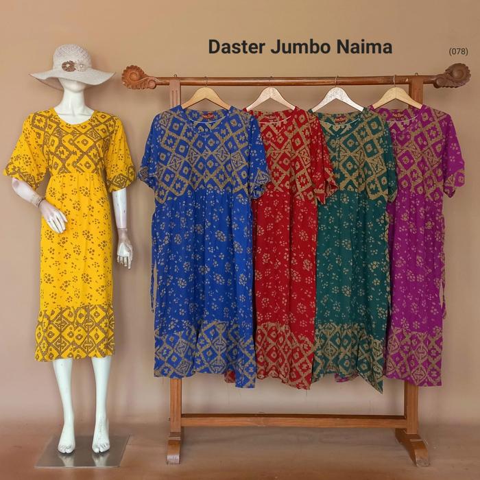 Daster Jumbo Naima By Putri Diana Busui Resleting Bahan Rayon Halus Terbaru Terlaris Asli Pekalongan