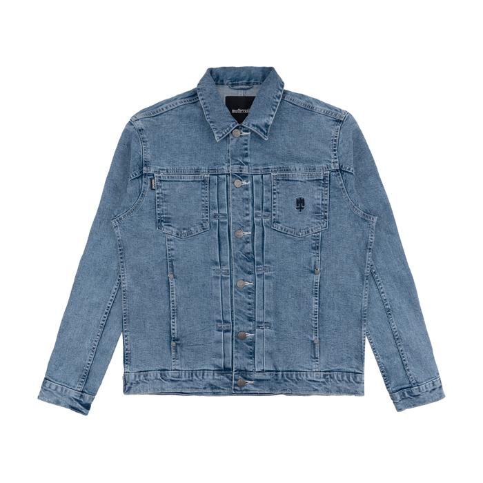 CIRRUS MATERNAL DISASTER WASHED DENIM TRUCKER JACKET