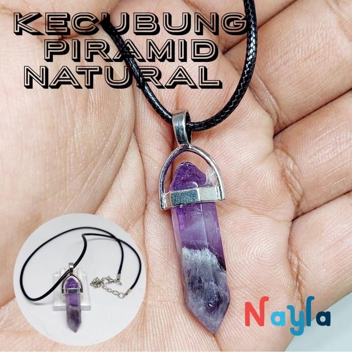 kalung liontin batu akik kecubung manmade akik 525