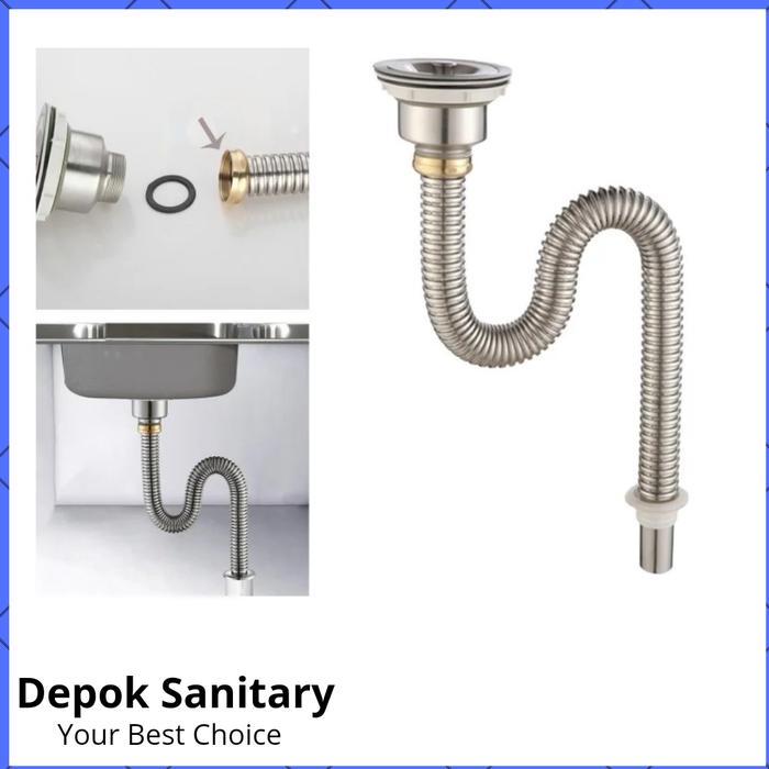 AFUR SELANG PEMBUANGAN KITCHEN SINK STAINLESS 304
