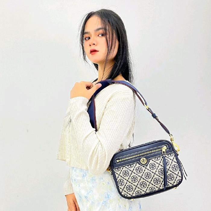 TB Monogram Jacquard Camera Bag Wanita