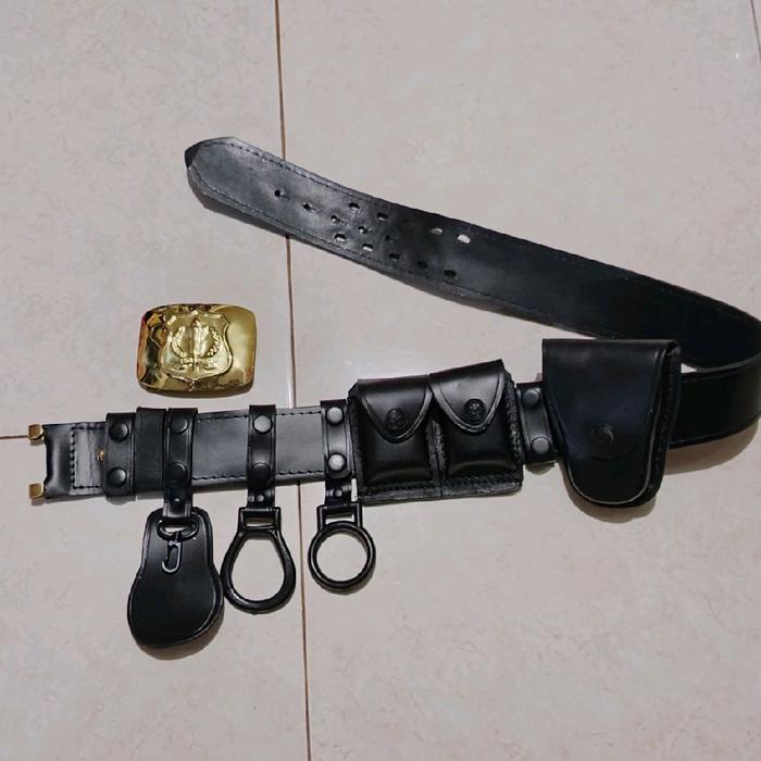 KOPEL SATPAM KULIT ASLI 1 SET I KOPEL SATPAM DOF