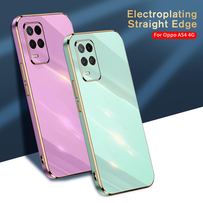 Luxury Electroplated Cover Case For Oppo A54 6.51inch Soft Silicone