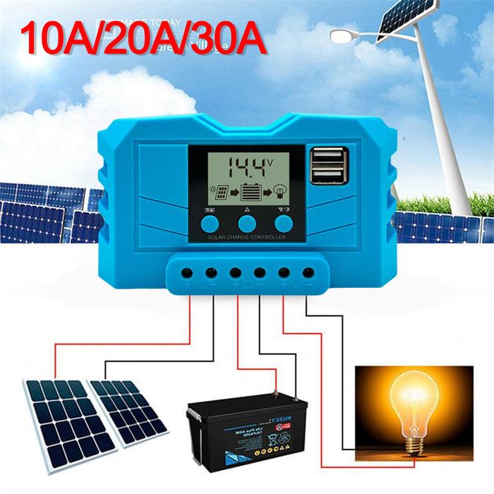 10A 20A 30A PWM Solar Charge Controller 12V/24V 50A/40A/30A/20A/10A