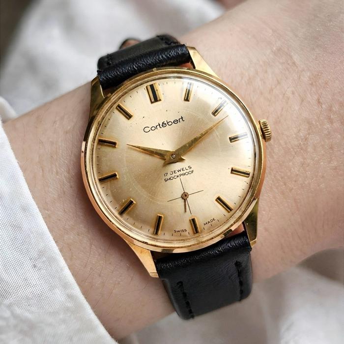 Cortebert sub second 1960 no oris omega rado mido titoni benrus waltham elgin bulova enicar doxa jam