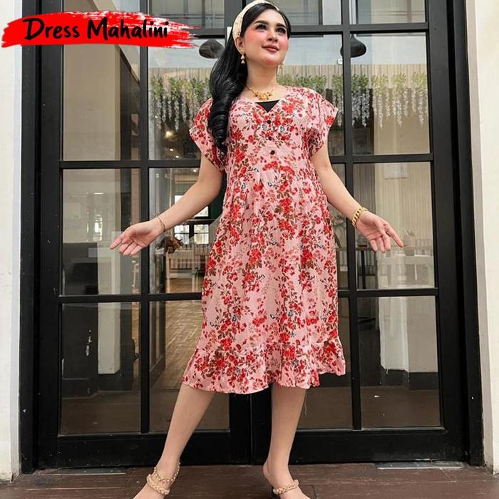 DRESS MAHALINI PENDEK MOTIF