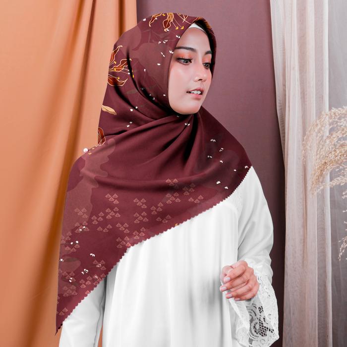 HIJAB MOTIF RAUDHAH SERIES DESIGN C.115.028.A | CALDERA SIGNATURE HIJAB PRINTING