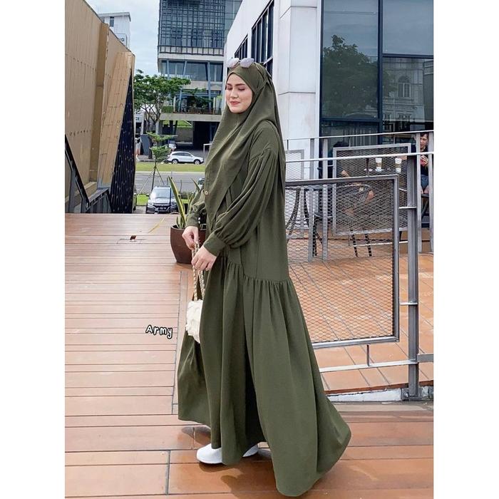 . GAMIS HUMAIRA JUMBO BAHAN RAYON CRINGKLE Gamis - Gamis Cringle - Abaya - Abaya hitam - Abaya arab 