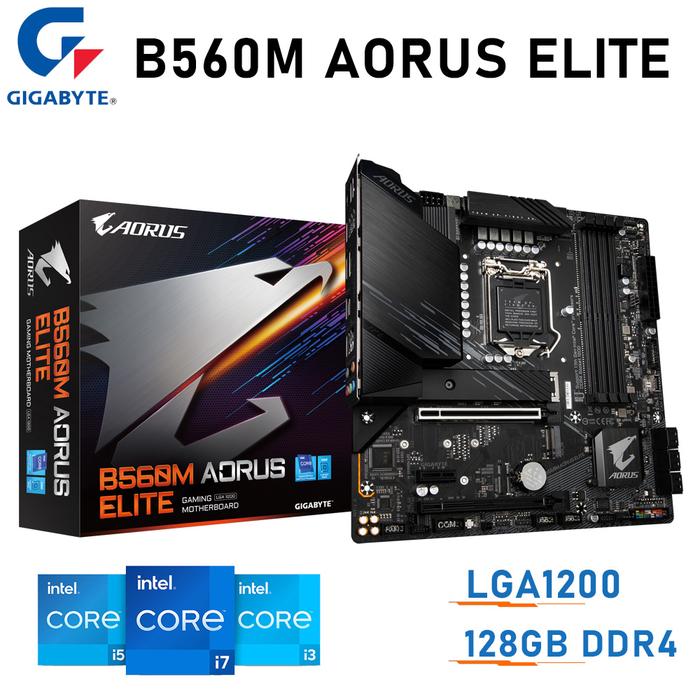 LGA 1200 Gigabyte B560M AORUS ELITE Motherboard 1200 10th/11th-Gen
