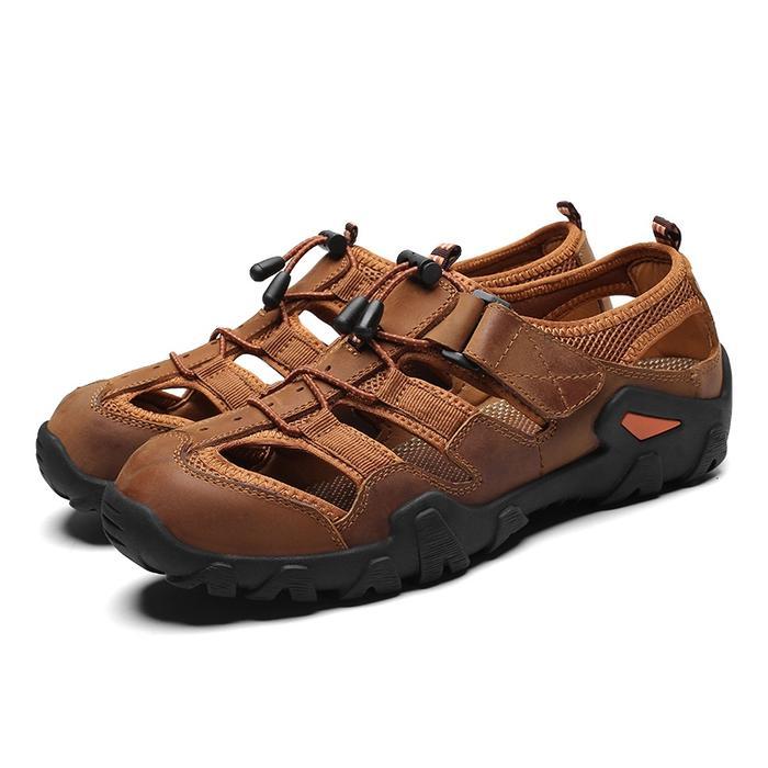 Sandal Gunung Pria Eiger Prowess Original Mendaki Sport Slip On - Coklat muda, 39