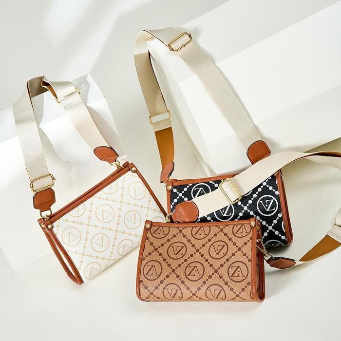 【Zazie】Nami'S Bag - Tas Slempang Printing Za, Fashion Wanita Pu Leather Elegant, Classic (12129) Hot