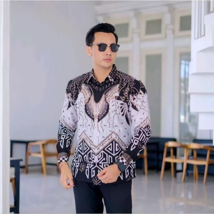 Motif Bahwono Tegar Lavina Batik Solo, Baju kemeja batik lapis furing yang Nyaman dengan bahan asli 