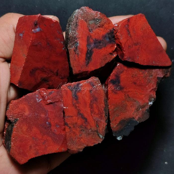batu badar besi merah asli natural kualitas super HQ ( nempel magnet ) / bongkahan badar besi merah 