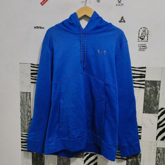 Sweater Hoodie Under Armour warna Biru Elektrik