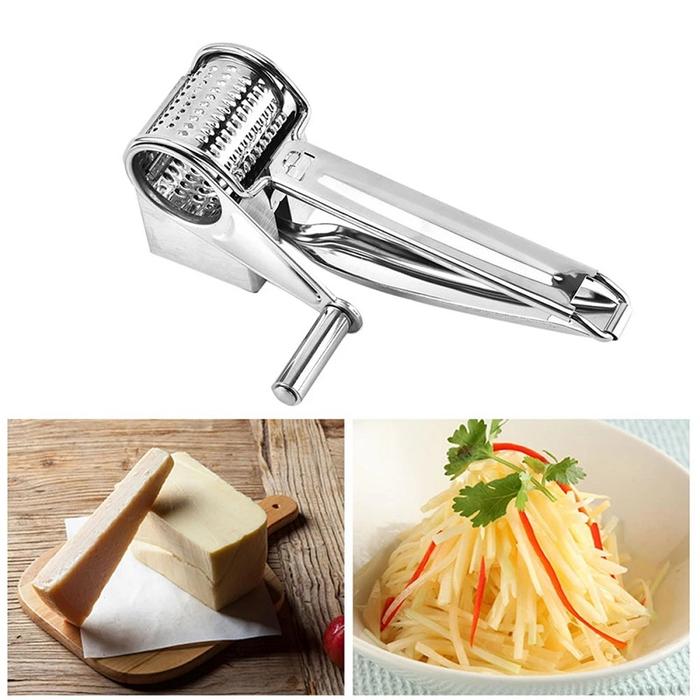 Stainless Steel Rotary Cheese Grater Handheld Manual Stainless Cheese Grater For Grating Chocolate H